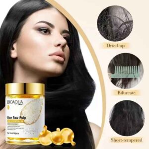Cápsula de vitamina para el cabello, aceite de queratina, reparación del cabello, Frizz áspero, suave, suave, alivia el daño, hidratante profunda, productos brillantes para el cuidado del cuero cabelludo
