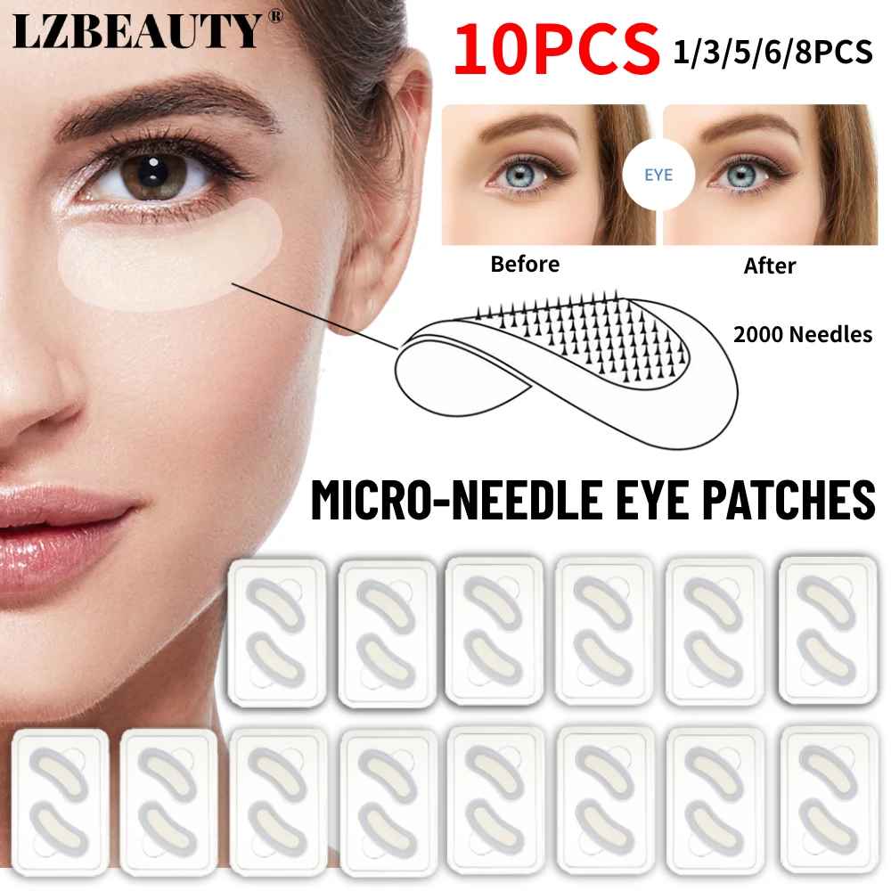 Parches para ojos con microagujas, mascarilla coreana para el cuidado de la piel, ácido hialurónico, 1-10 Uds., antiarrugas, envejecimiento, mascarilla hidratante para ojos en círculo oscuro - Image 6